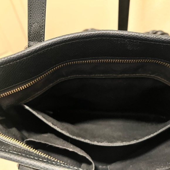 Coach Black Tote with Red and Beige Floral Pattern - Picture 5 of 9